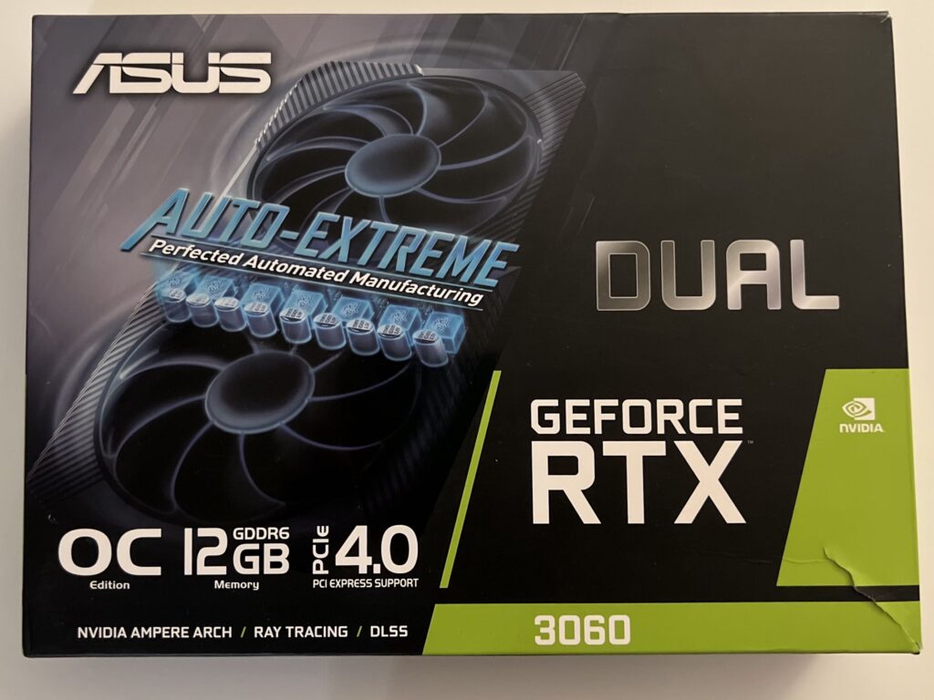 RTX 3060 näytönohjain käytettynä