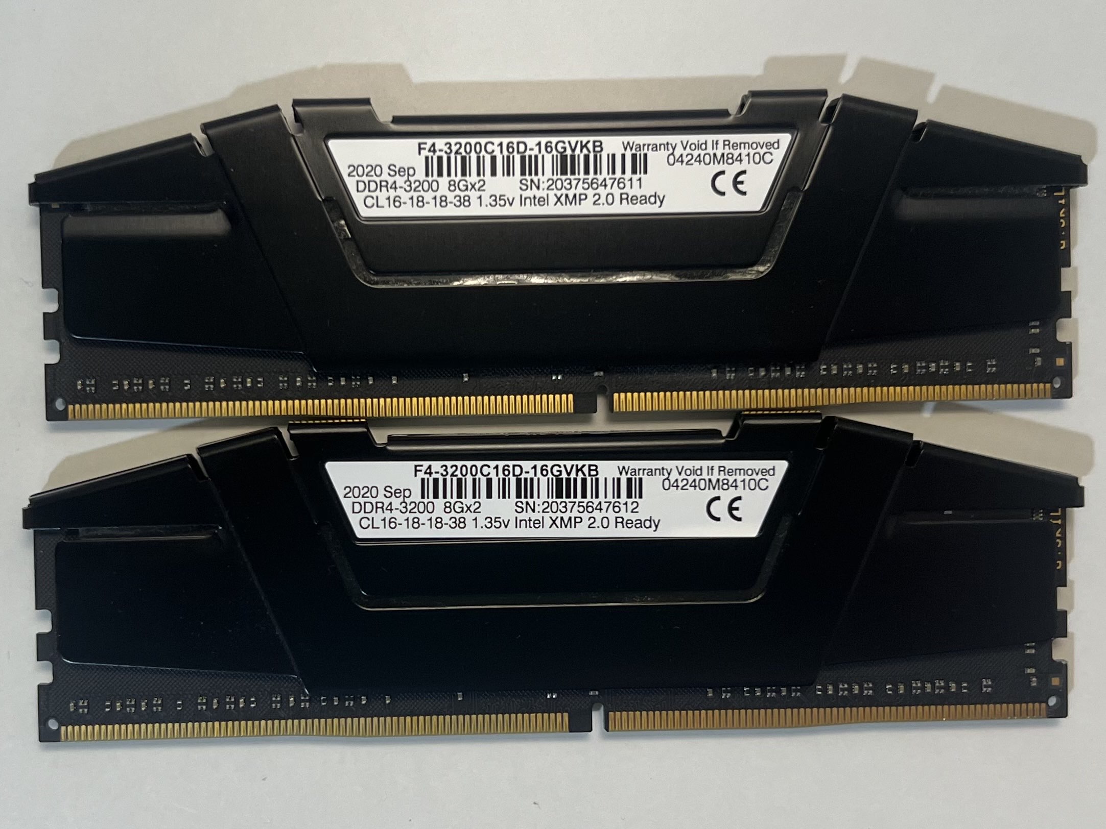 G.Skill Ripjaws V DDR4 16GB (2x8GB) 3200MHz CL16 muisti, 6 kuukauden takuu - Image 2