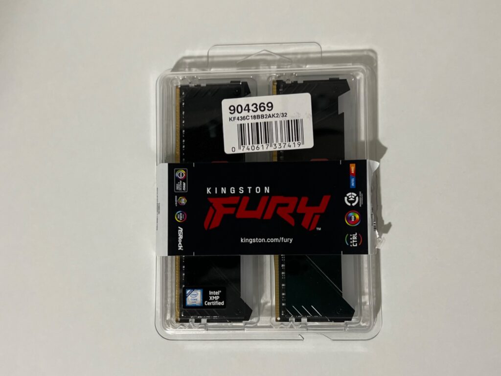 Kingston Fury beast RGB DDR4 32GB (2x16GB) 3600MHz CL18 muisti, 6 kuukauden takuu