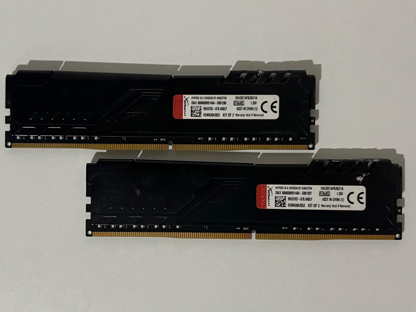Kingston HyperX Fury Black DDR4 16GB (2x8GB) 3200MHz CL16 muisti, 6 kuukauden takuu