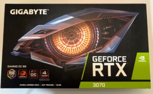 RTX 3070 näytönohjain käytettynä – Gigabyte Gaming OC 8GB, 6 kuukauden takuu